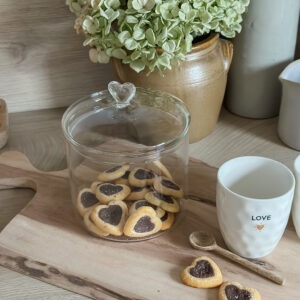 Bocal en verre - coeur