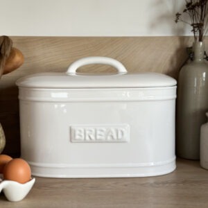 Boîte à pain ovale - blanche