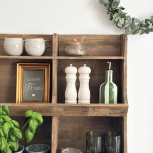 Étagère en bois - 6 compartiments