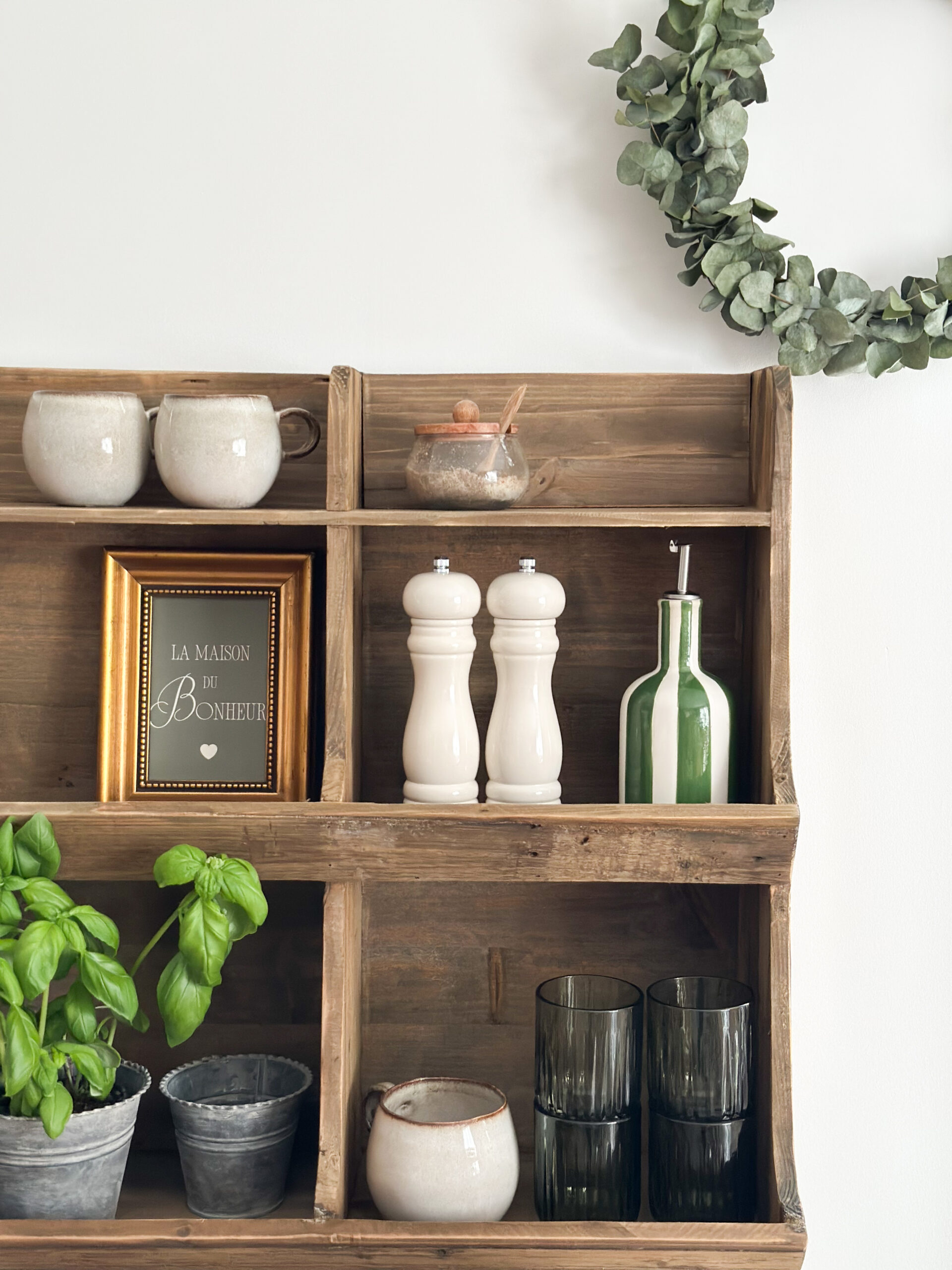 Étagère en bois - 6 compartiments