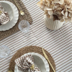 Nappe à rayures - ficelle