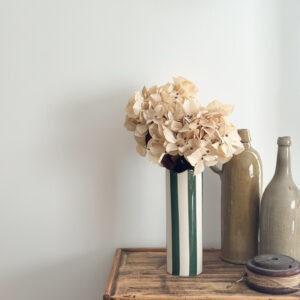Vase à rayures - vert