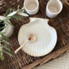 Assiette coquillage - blanche