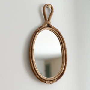 Miroir en rotin - ovale