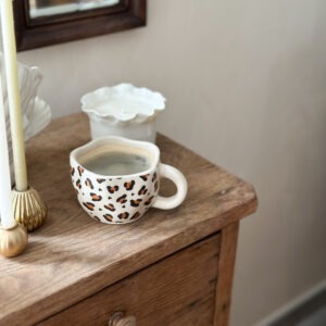 Tasse à café - léopard coeur