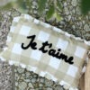 Coussin vichy « Je t’aime »