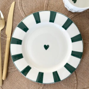 Assiette « rayée coeur »