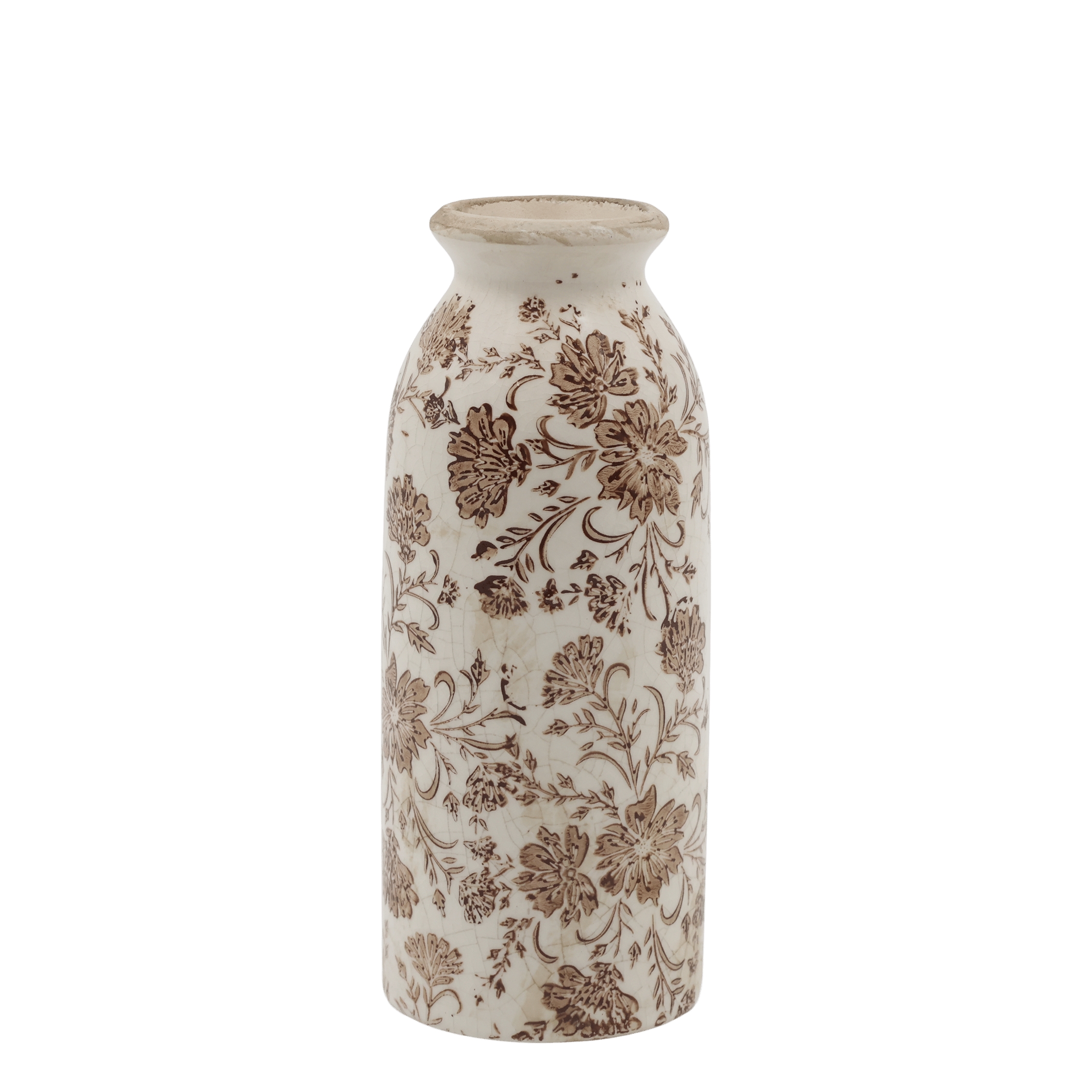 Vase cottage - fleuri marron – Image 2