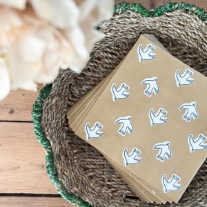 Serviette en papier - colombe beige