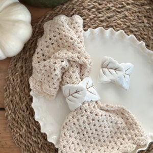 Ronds de serviette céramique blanc - set de 4