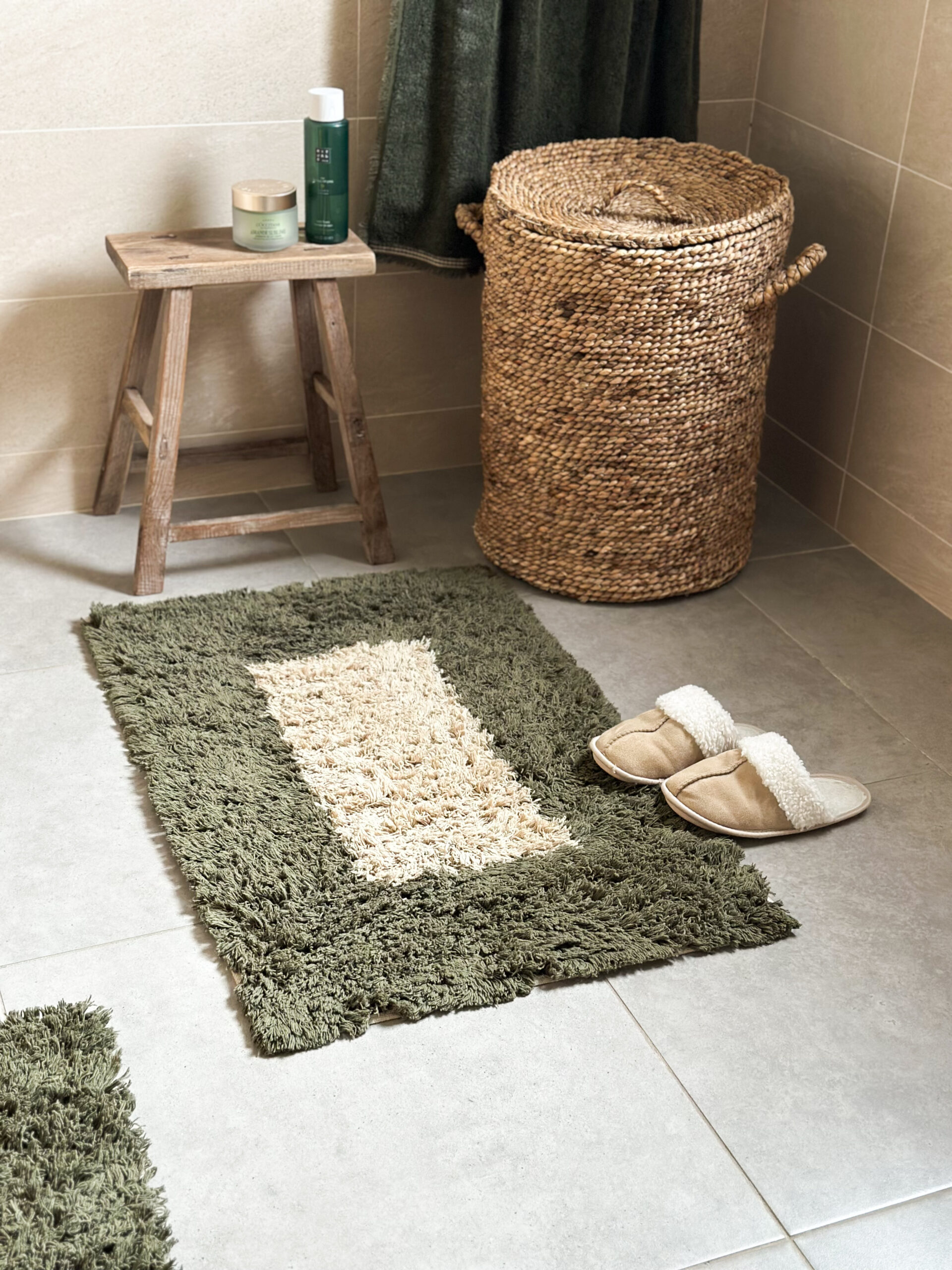 Tapis de bain coton tufté