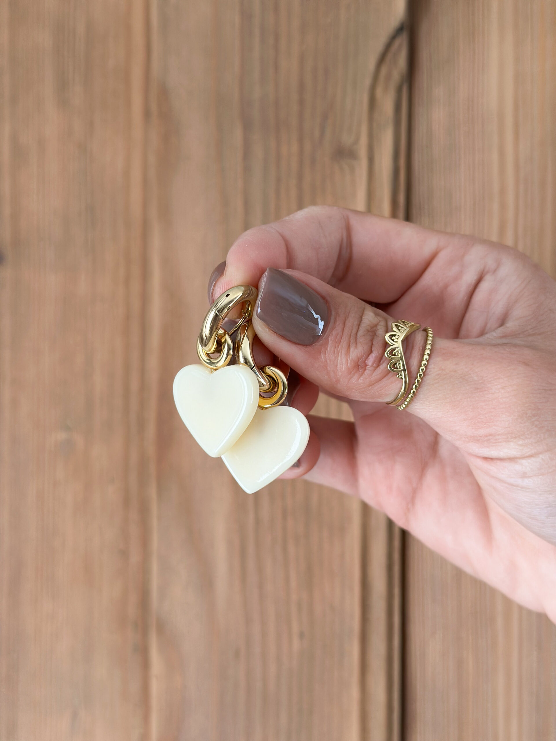 Boucle coeur - écru – Image 3